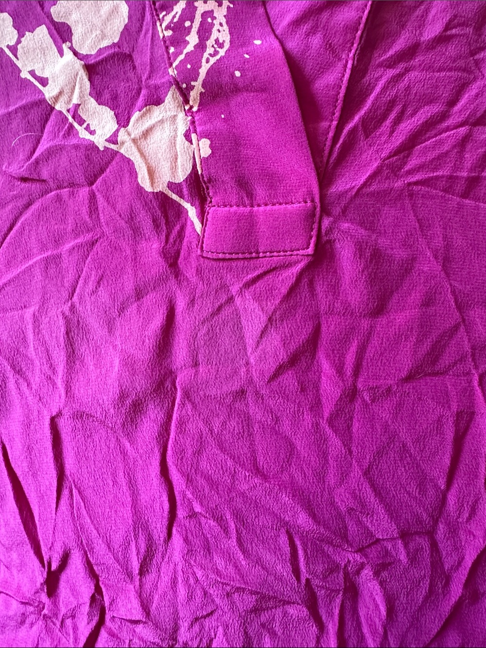 Erica Tanov silk Fuchsia natural dye Floral Women's Blouse 2 - Picture 4 of 6